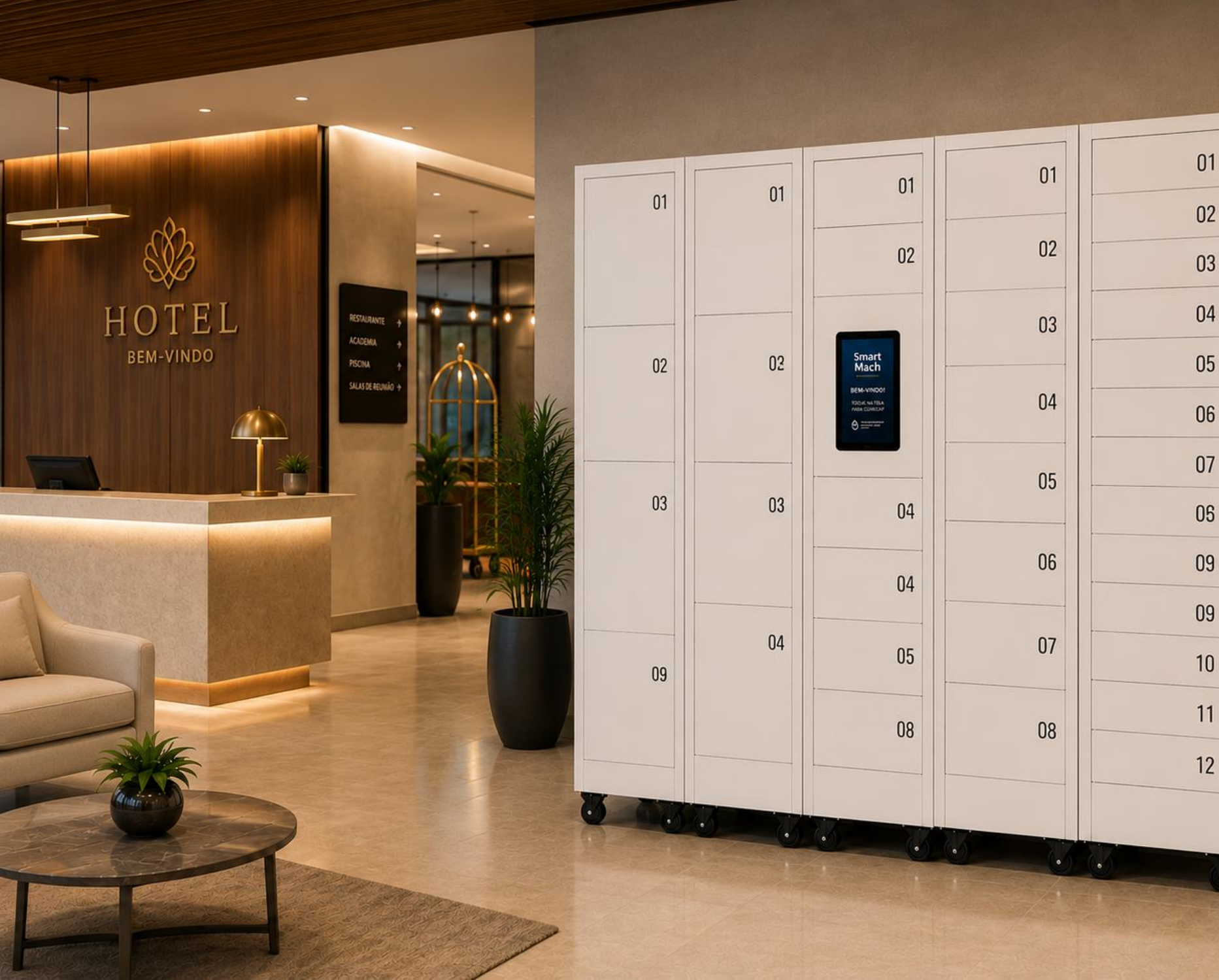 Smart Locker em Hotéis