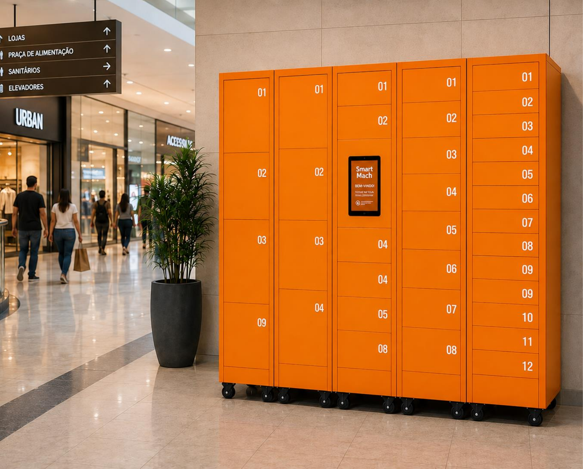 Smart Locker em Shopping Centers